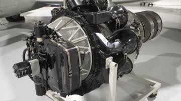 A 1940s Rolls Royce Derwent centrifugal compressor turbojet engine is the newest addition to the HARS Parkes Aviation Museum. Photo courtesy RAFM Hendon.