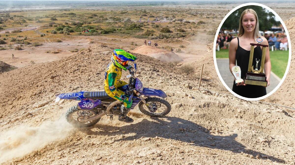 Parkes Australia Day Sportsperson of the Year recipient Danielle McDonald won silver in the International Six Day Enduro. Main picture supplied 