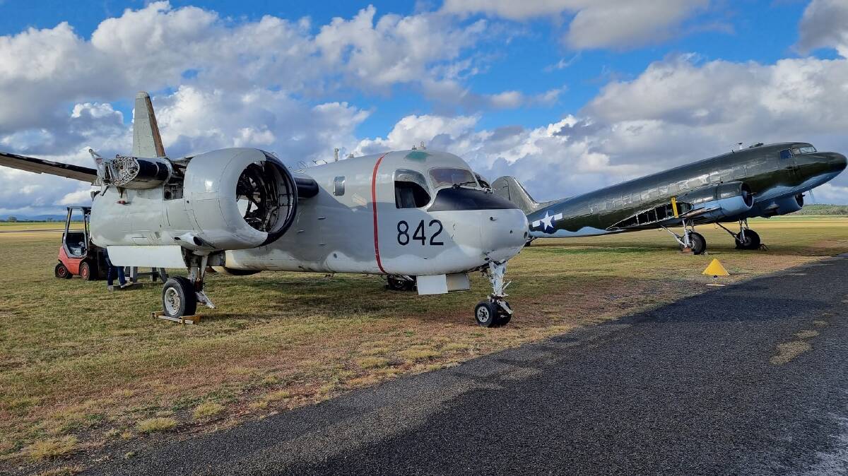 An ex-Royal Australian Navy (RAN) Grumman Tracker is one of two new aircraft undergoing extensive restoration work at the HARS Parkes Aviation Museum and will be on display these school holidays. Picture supplied
