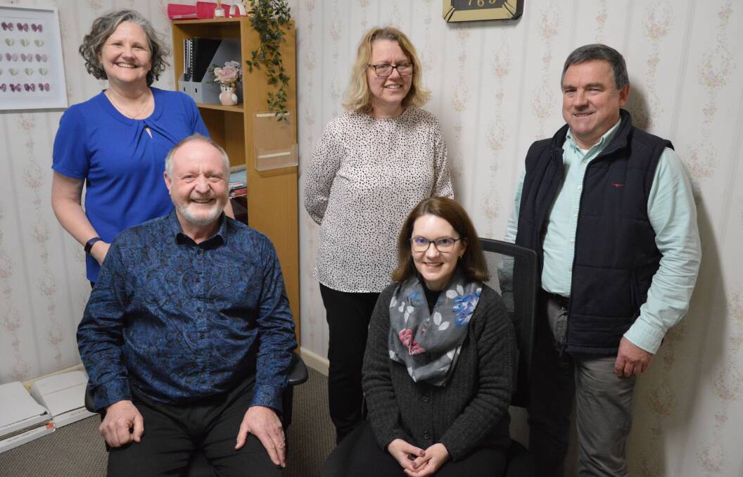 Parkes accountant David Bicket with his team in their 20th year in 2022 - former employee Melanie Horsborough, who's moved away (back), Lisa Bicket, Trudy Floyd and Michael Reilly. Picture by Christine Little
